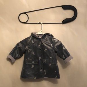 Amy Coe fleece lined skull rain coat